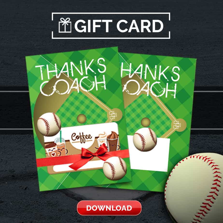 Baseball Coach Thank You Card