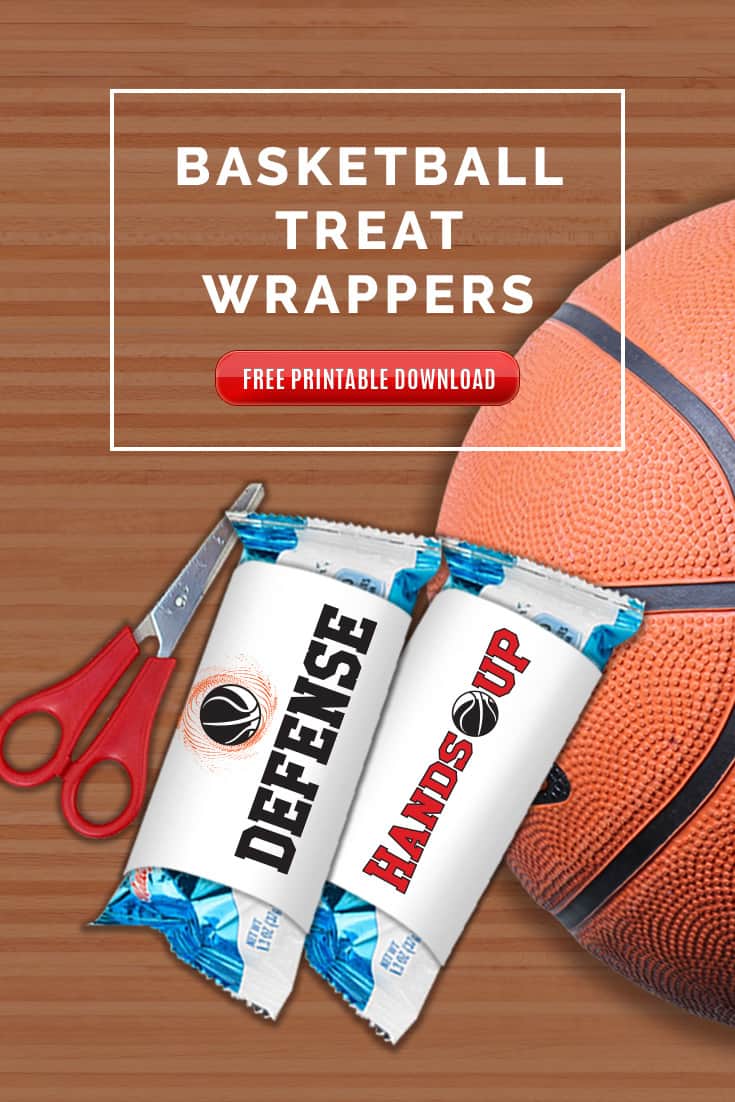 Free Basketball Treats printable wrapper download. If you have kids playing Basketball, chances are you will be called to provide treats at some point. Be the best Basketball Mom with these Basketball Treat wrappers! via @SidelineWarrior