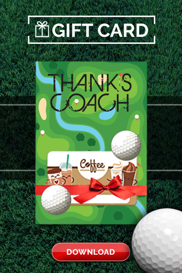 Golf Coach Gift Thank You Card – Free Printable Download