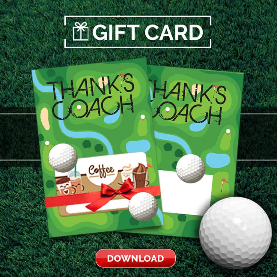 Golf Coach Thank You Card