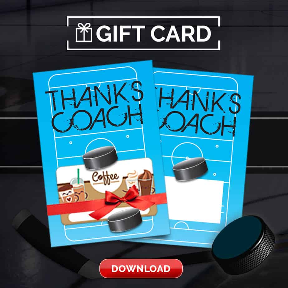 Hockey Coach Thank You Card