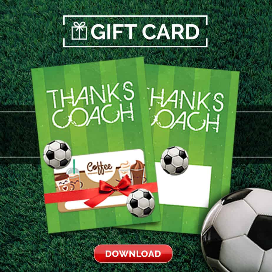 Soccer Coach Thank You Card