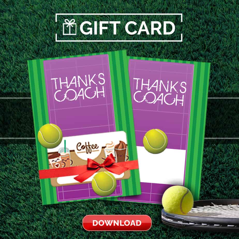Tennis Coach Thank You Card